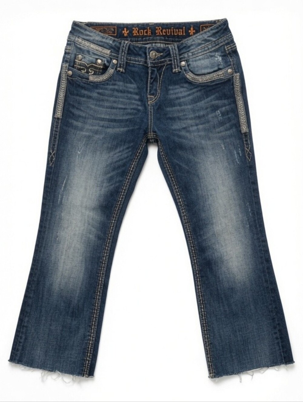 Rock Revival‎ Denisa Easy Capri Jeans 28 Punk Grunge Bling Festival Indie Sleaze